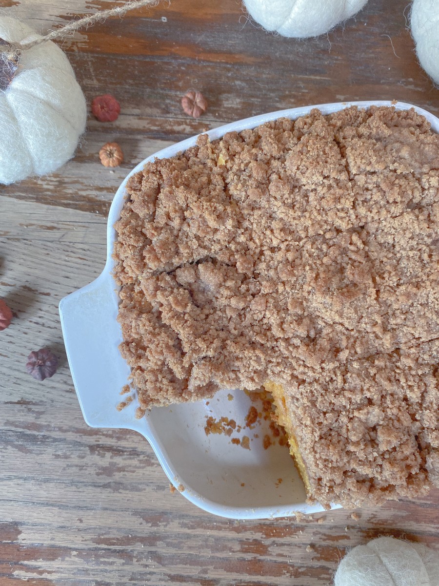 PUMPKIN COFFEE CRUMBLE CAKE